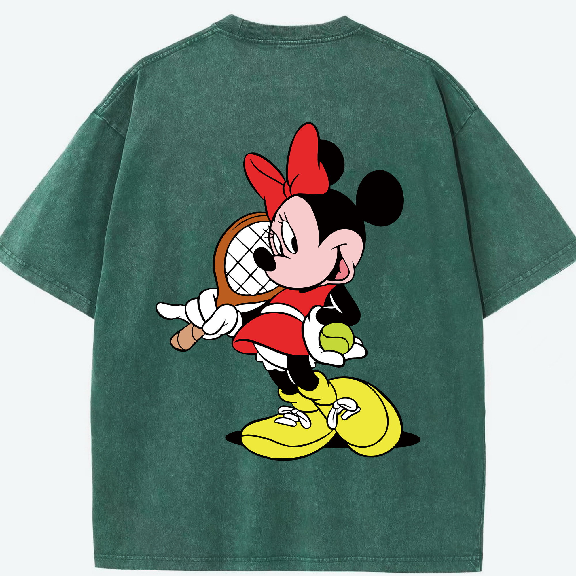 （画像用） ミッキーマウス Mickey Mouse 綿100% ヴィンテージ風 半袖Tシャツ（背面プリント）
